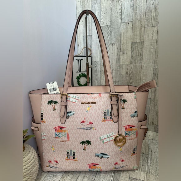 NWT MK Very Large Tote w/ COA Gilly Miami Blush Pink - Picture 1 of 13